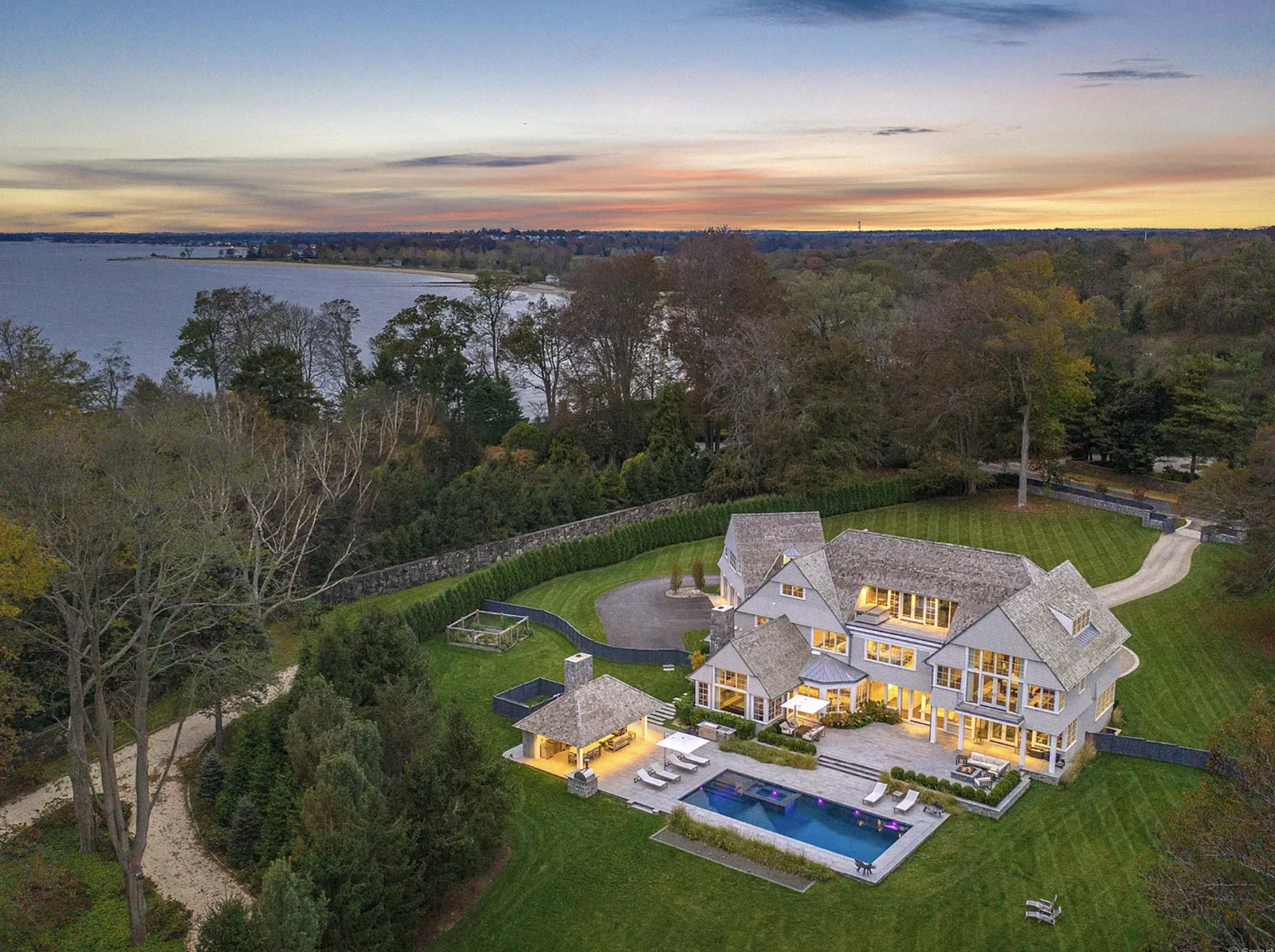 66 Beachside Avenue overlooking the water in Westport, Connecticut