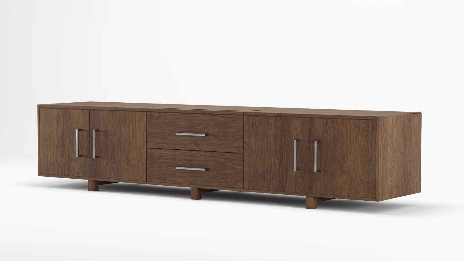 Westport Credenza, Medium Walnut, Flat, view 1 of 4